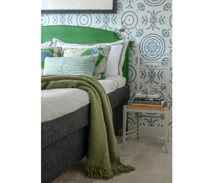 4138 Stackelbergs Mohair Green Olive 130 x 170 cm mohairpeitto mohair torkkupeitto vihrea 2 v2 kuva