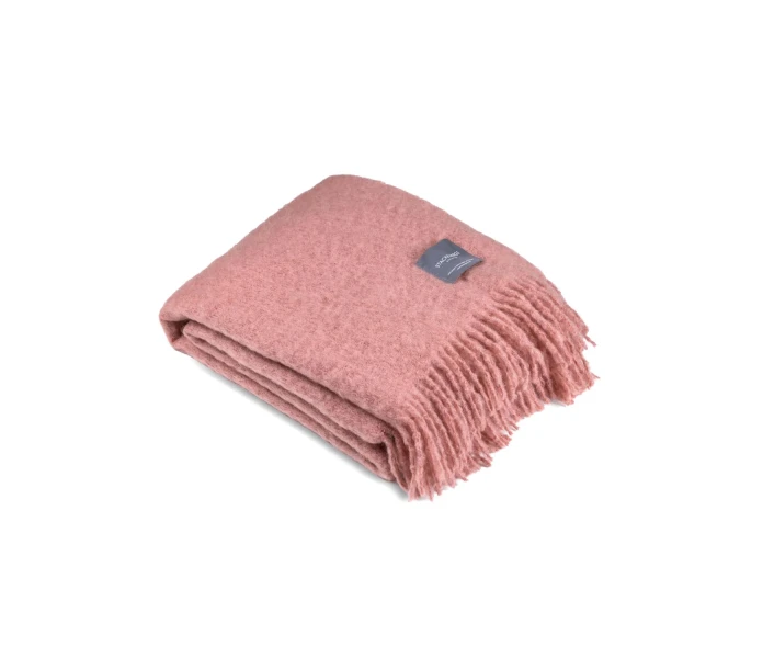 4174 Stackelbergs Mohair Antique Rose 130 x 170 cm mohair torkkupeitto mohairpeitto roosa kuva