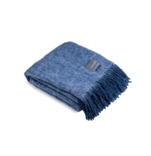Stackelbergs mohairpeitto 130 x 170 cm - Denim Sky & Blue Melange kuva