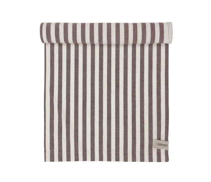 117519 ernst raidallinen kaitaliina puuvilla punainen valkoinen 45 x 250 cm kuva