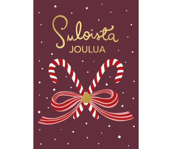 putinki putinki letters joulukortti suloista joulua karkkikepit punainen kuva