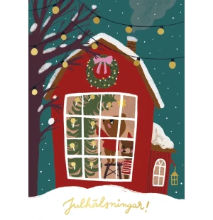 Putinki Mira Mallius joulukortti - Joulutalo, Julhälsningar! kuva