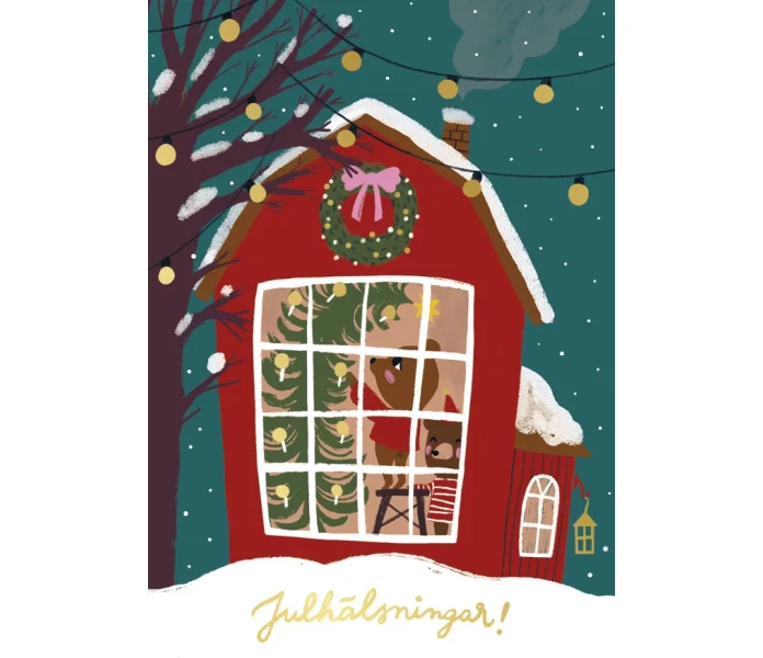 putinki mira mallius joulukortti joulutalo julhalsningar kuva