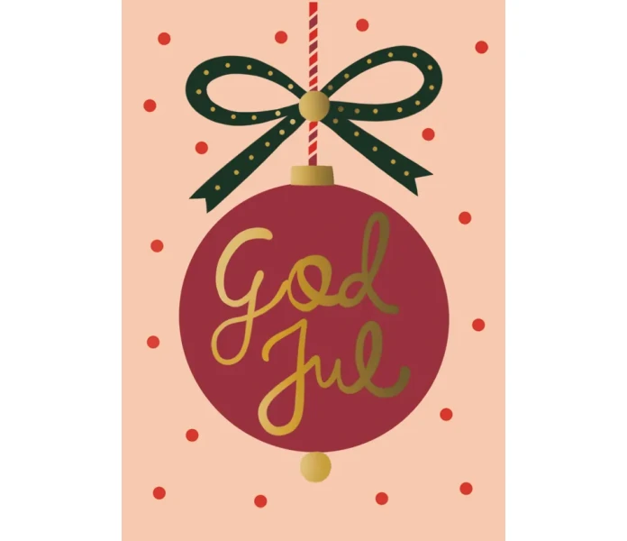 putinki putinki letters joulukortti julkort god jul joulupallo kuva