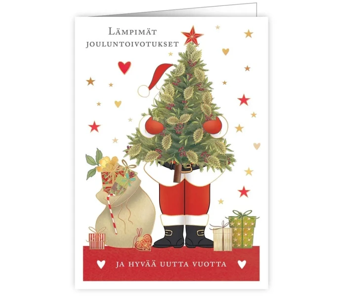 putinki quire joulukortti joulupukki kuusi hyvaa joulua kuva