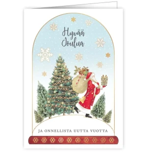 Putinki Quire 2-osainen kortti joulu - Lumisadepallo kuva