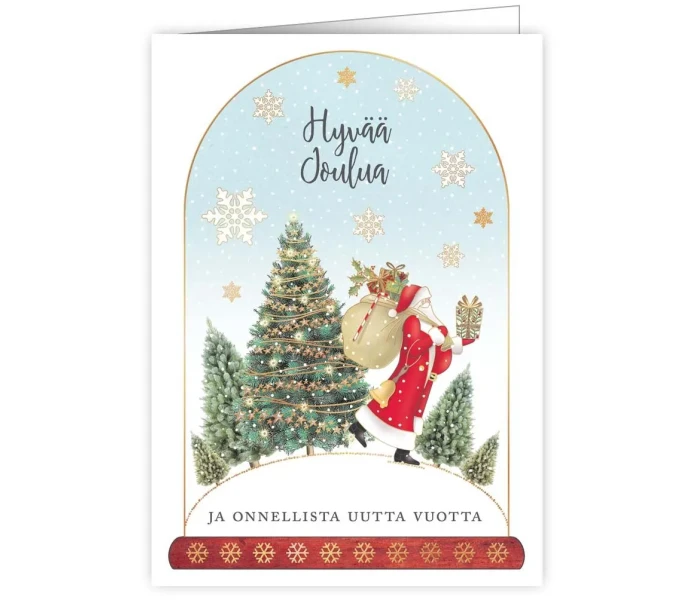 putinki quire joulukortti joulupukki kuusi hyvaa joulua ja kuva