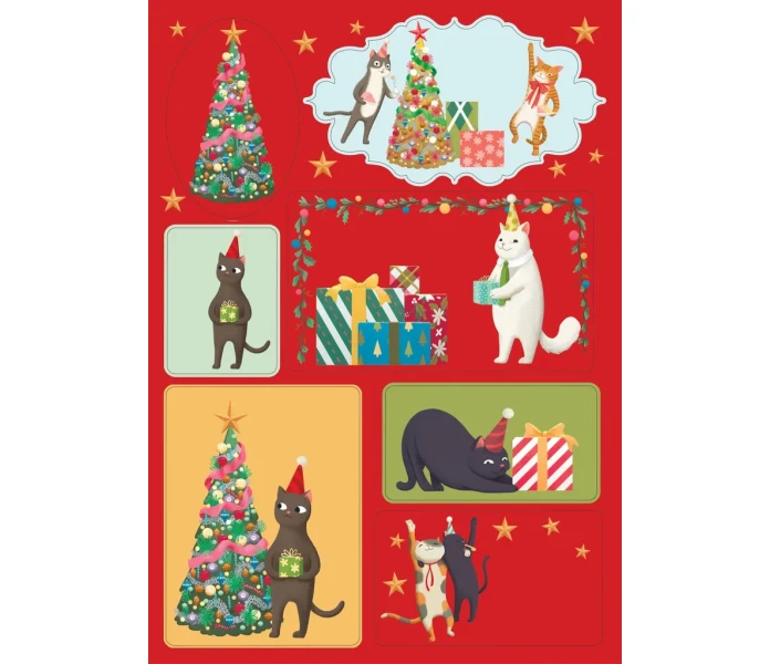 pakettitarrat roger joulu kissat punainen 2 kuva