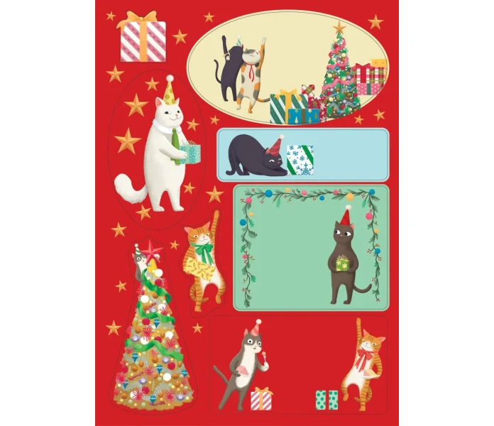 pakettitarrat roger joulu kissat punainen kuva