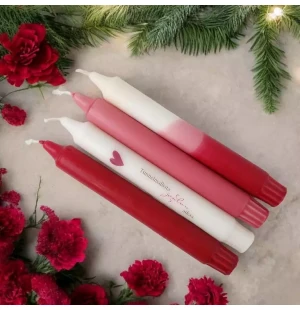 Puttipaja kruunukynttilät punainen  4 kpl - Tunnelmallista joulun aikaa kuva