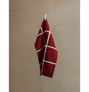 Storefactory Mortorp ruudullinen keittiöpyyhe valkoinen / punainen 45 × 60 cm kuva