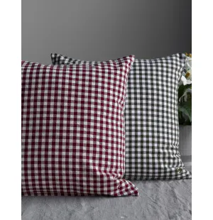 Storefactory Rutan ruudullinen tyynynpäällinen punainen 45 x 45 cm kuva