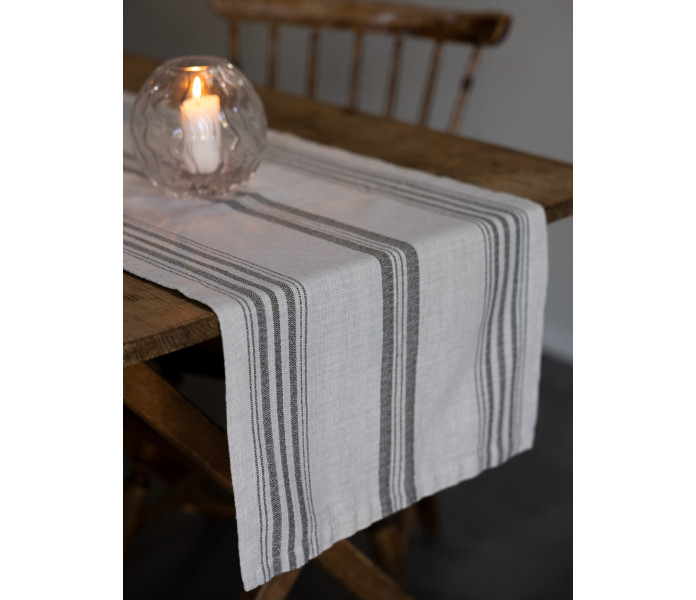 117111 karlevi storefactory raidallinen kaitaliina vihrea 35 x 120 cm kuva