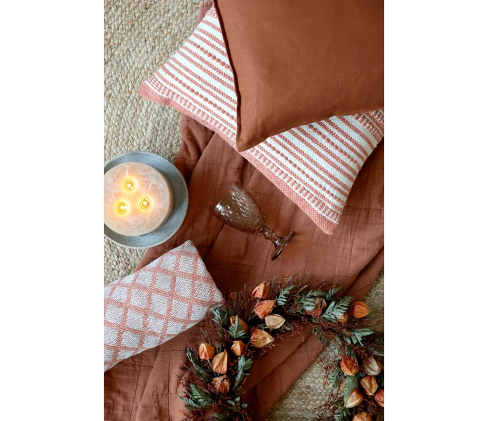 16101414 chic antique pellavatyynynpaallinen pellava tyynynpaallinen pellavaa terrakotta ruoste ruskea 2 kuva