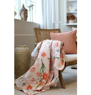 Chic Antique torkkupeitto kukkakuviolla 130 x 180 cm kuva