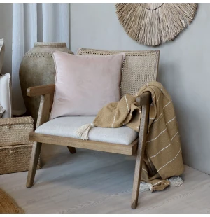 Chic Antique tyynynpäällinen samettia puuteriroosa 50 x 50 cm kuva