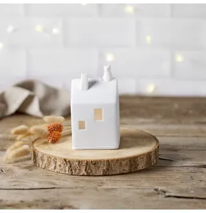 Räder talolyhty valkoinen kissakoristeella 13 cm kuva