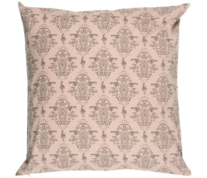 1955 07 ib laursen tyynynpaallinen kuviollinen roosa harmaa 50 x 50 cm kuva