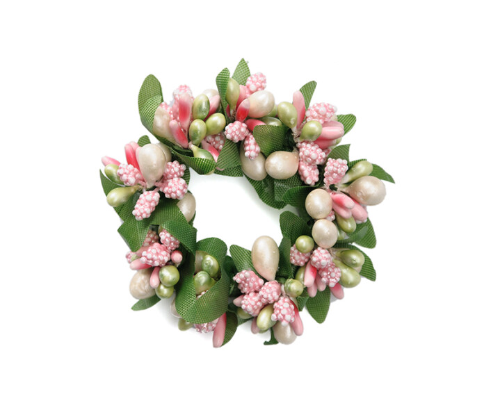 1734 20 mr plant kynttilamansetti vaaleanpunainen ljusmanschett ljusrod kuva