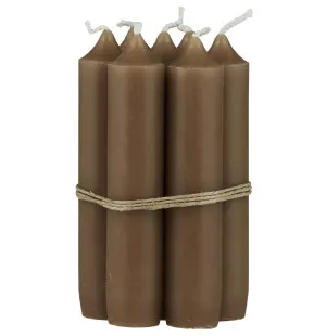 Kruunukynttilä lyhyt ruskea 11cm kuva