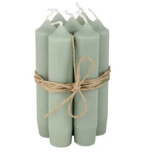 Kruunukynttilä lyhyt vaaleanvihreä 11cm kuva