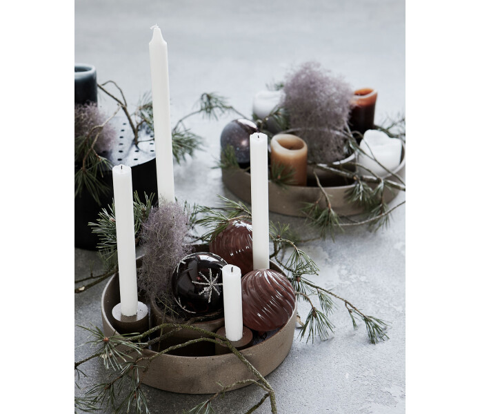 207871031 mhouse doctor daca pyorea kynttilanjalka neljalle kruunukynttilalle ruskea adventtikynttilanjalka rund brun ljusstake for 4 fyra kronljus adventljusstake 26 cm 4 kuva