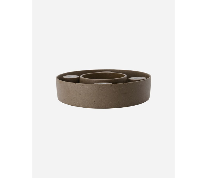 207871031 mhouse doctor daca pyorea kynttilanjalka neljalle kruunukynttilalle ruskea adventtikynttilanjalka rund brun ljusstake for 4 fyra kronljus adventljusstake 26 cm kuva