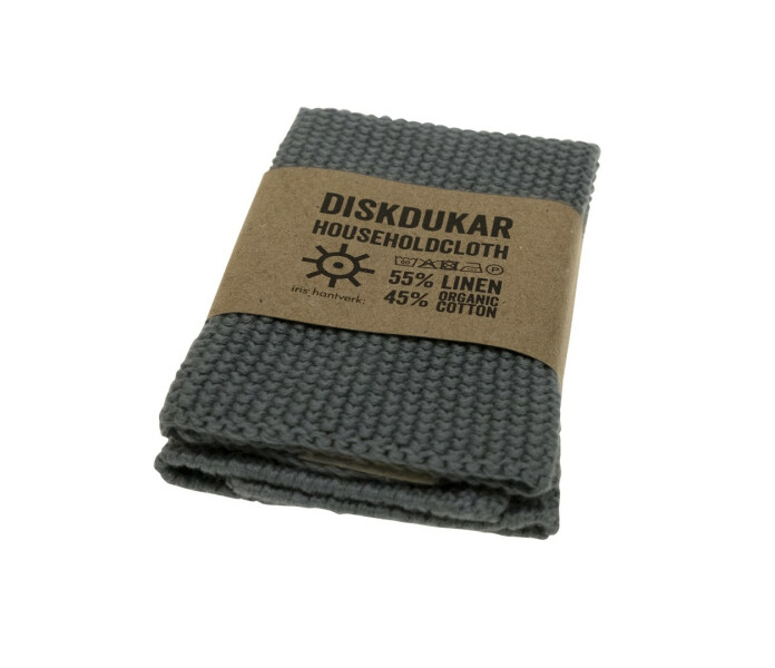 2100 94 iris hantverk neulottu siivousliina tiskiliina ratti harmaa stickad disktrasa gra kuva