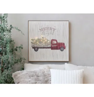 Chic Antique lava-auto taulu ledvaloilla 60 x 60 cm kuva