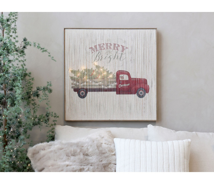 22036200 chic antique joulu jouluinen jouluauto taulu ledvaloilla valotaulu jouluvalo joulukoriste kuva