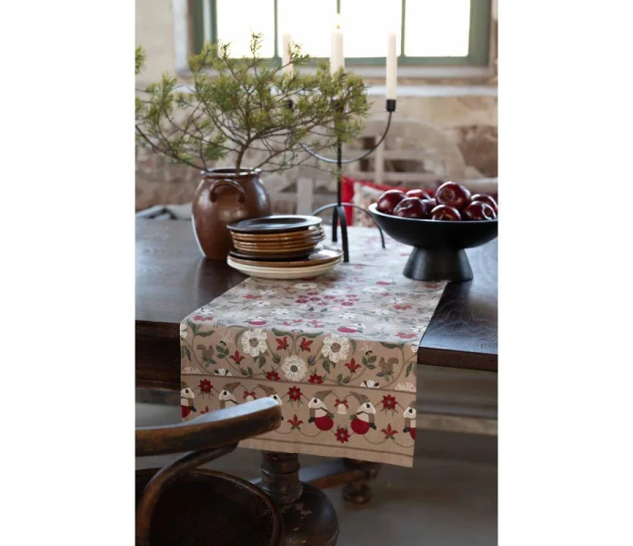 250342 140 60 fondaco julefrid punainen kuviollinen kaitaliina 2 kuva