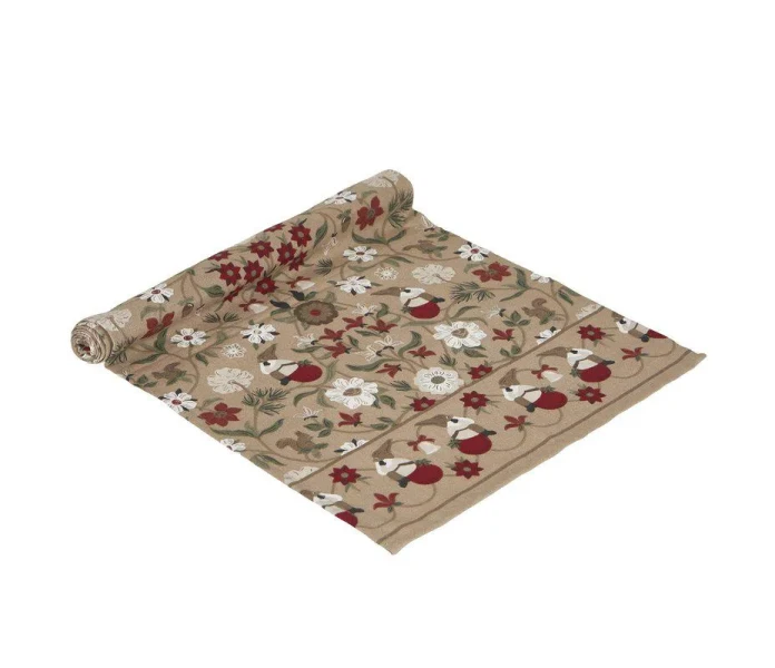 250342 140 60 fondaco julefrid punainen kuviollinen kaitaliina kuva