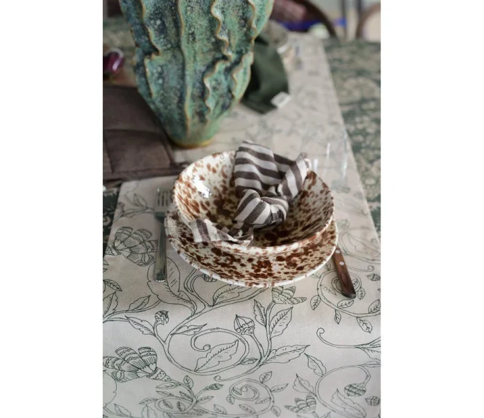 250353 140 40 fondaco ellie vihrea kuviollinen kaitaliina 2 kuva