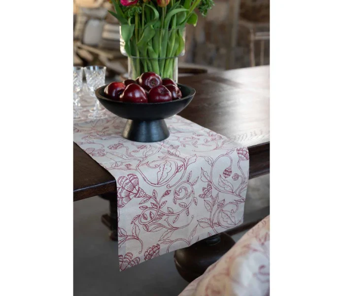 250353 140 60 fondaco ellie punainen kuviollinen kaitaliina 2 kuva