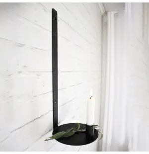 Storefactory Närsbo kynttilänjalka seinälle musta  kuva
