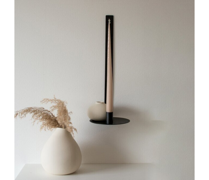 277602 storefactory narsbo vaggljusstake svart ljushallare musta kynttilanjalka seinalle seinakynttilajalka 4 kuva