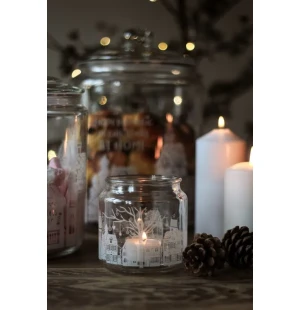 Majas Cottage lasilyhty / purkki - Christmas Town kuva