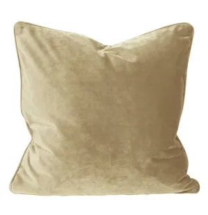 Svanefors Elise tyynynpäällinen sametti vaalea kulta 45x45cm kuva