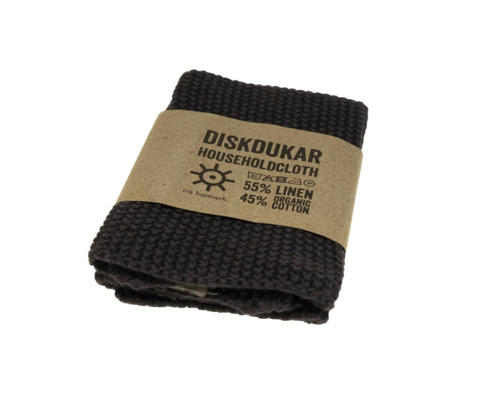 2100 97 iris hantverk neulottu siivousliina tiskiliina ratti harmaa stickad disktrasa gra kuva