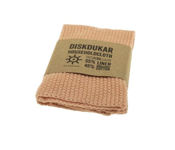 2100 52 iris hantverk neulottu siivousliina tiskiliina ratti roosa vaaleanpunainen stickad disktrasa rosa kuva