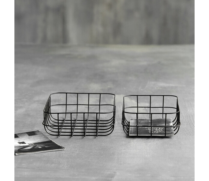 205340374 house doctor simply musta metallikori lankakori svart metalkorg 2 kuva