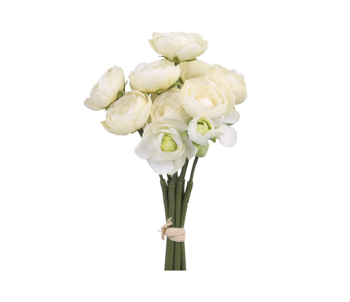 39058701 chic antique valkoinen leinikki kimppu vit ranunculus 26 cm 2 kuva