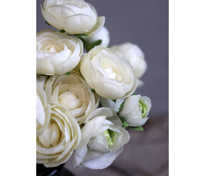 39058701 chic antique valkoinen leinikki kimppu vit ranunculus 26 cm 3 kuva