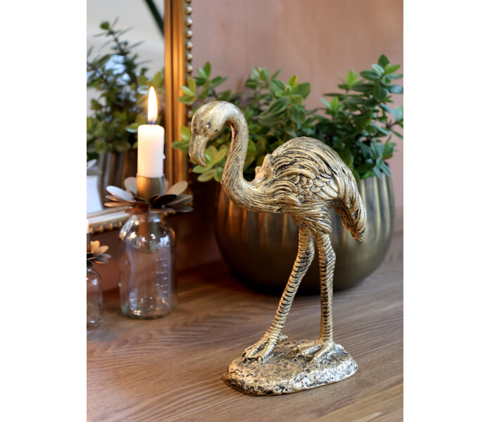 39092113 chic antique flamingo lintu koriste esine fagel dekoration 3 kuva