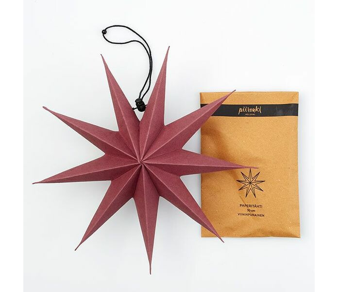 105810 piironki paperitahti viininpunainen pappersstjarna vinrod kuva