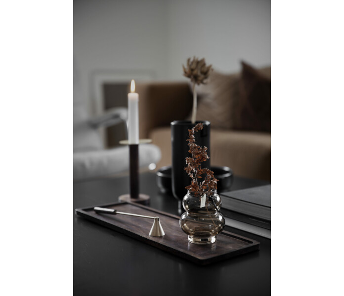 Ernst bricka fat morkbrun vati alusta puu tummanruskea kuva