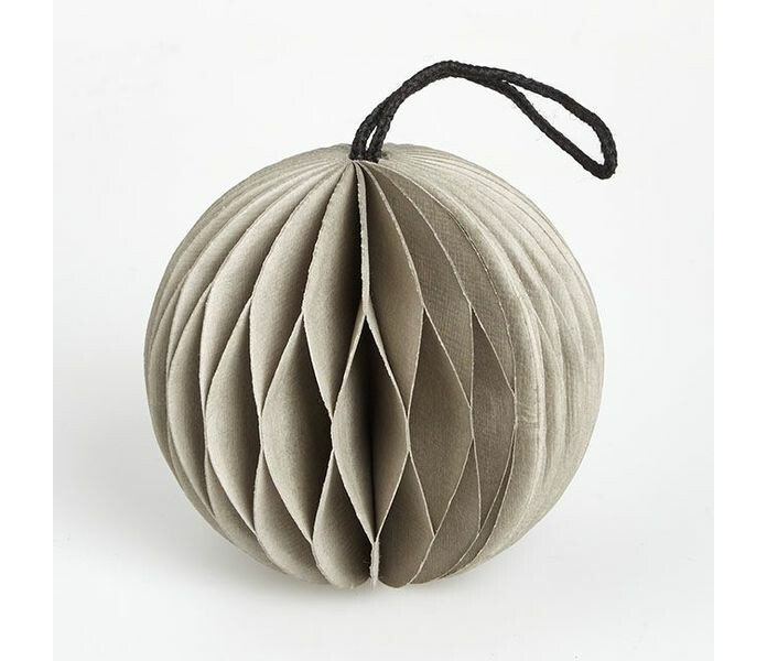 105531 piironki paperikoriste papperdekoration pallo boll harmaa gra kuva