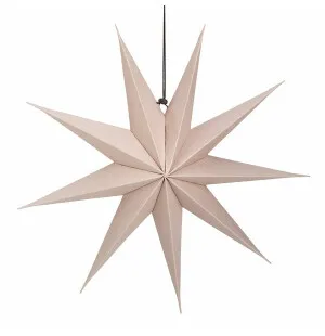 Piironki paperitähti harmaanvaaleanpunainen 40cm kuva