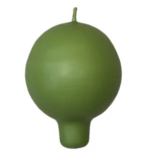 Puttipaja pallokynttilä jalalla sammalenvihreä 6cm kuva