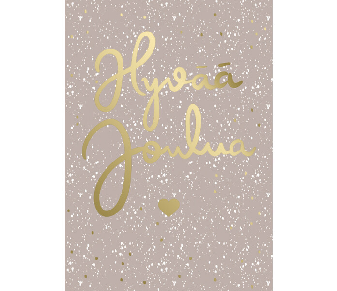 Putinki Letters joulukortti julkort hyvaa joulua kultafolio guldfolie kuva